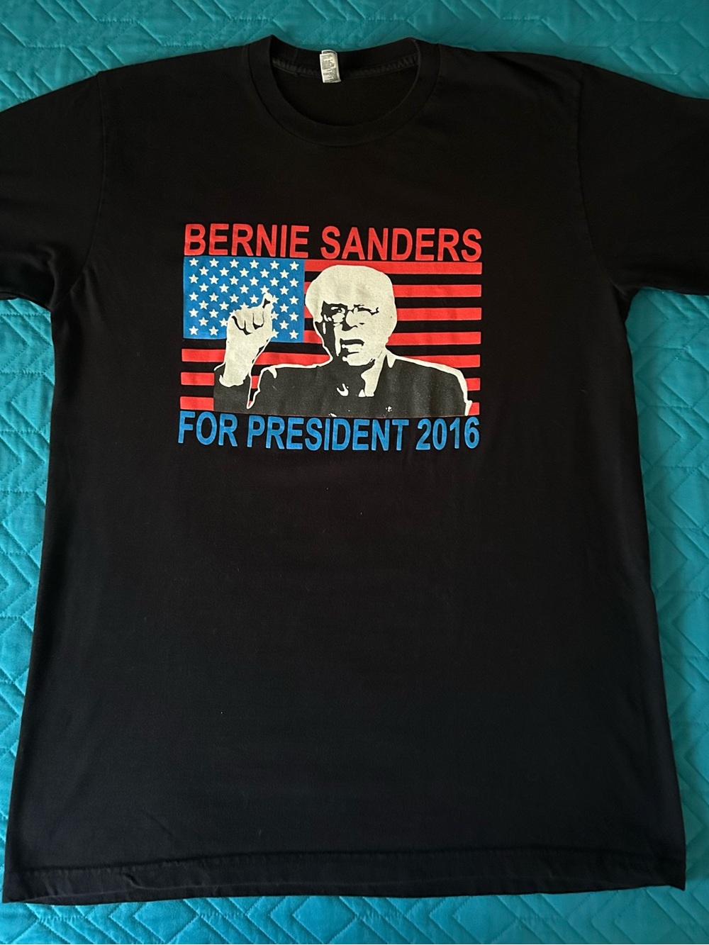 Bernie Sanders Black Graphic T-Shirt - For President 2016